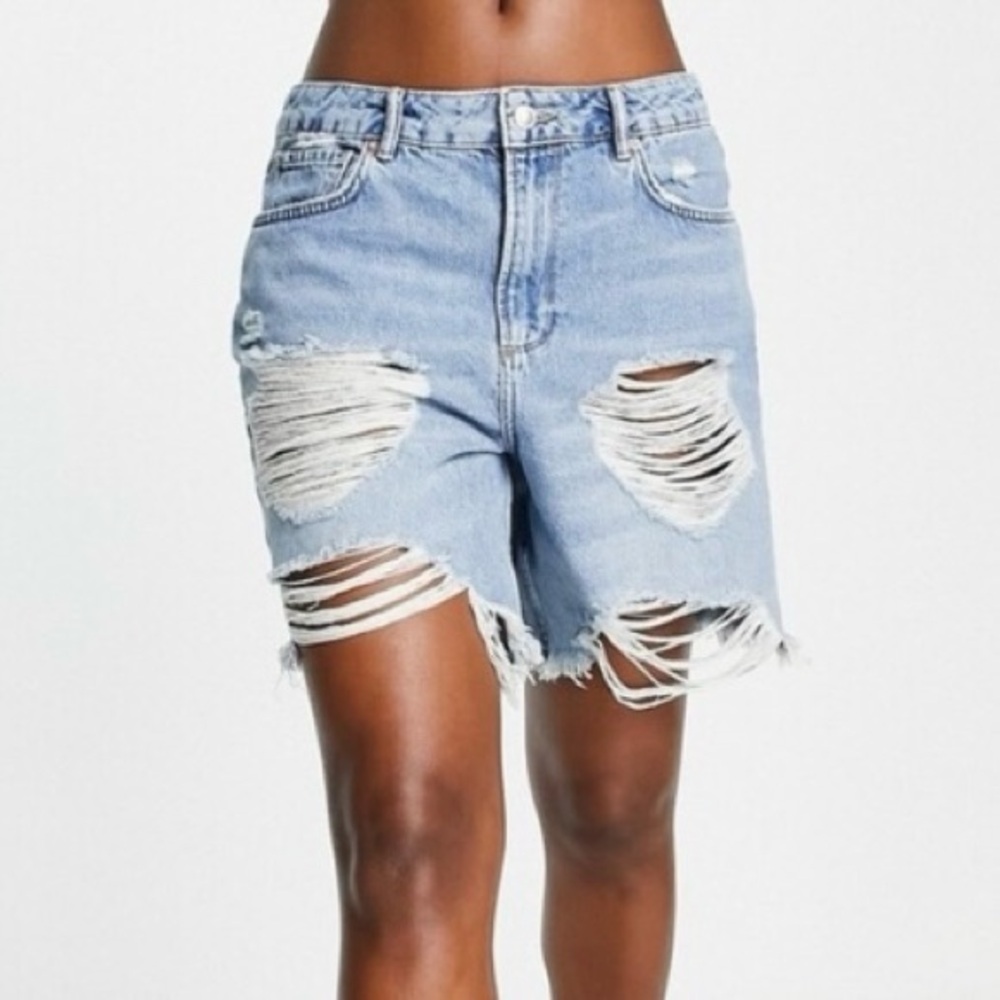 Allsaints Allie Distressed Denim Shorts